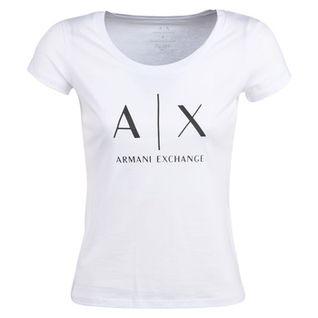 Υφασμάτινα Γυναίκα T-shirt με κοντά μανίκια Armani Exchange HELIAK Άσπρο