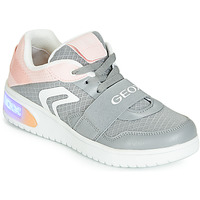 Παπούτσια Κορίτσι Ψηλά Sneakers Geox J XLED GIRL Grey / Ροζ / Led