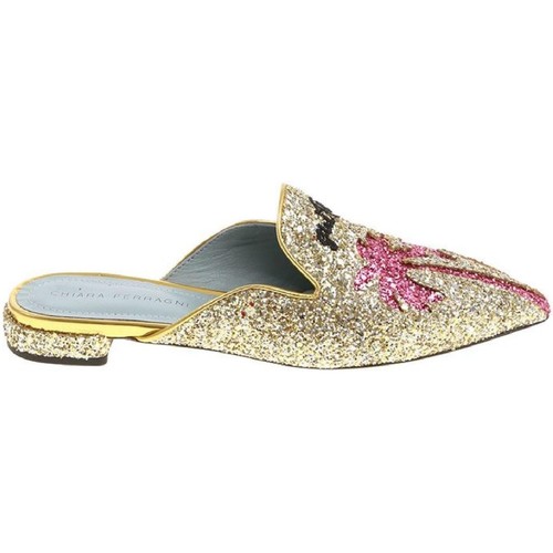 Παπούτσια Γυναίκα Τσόκαρα Chiara Ferragni CF1842 GLITTER ORO Gold