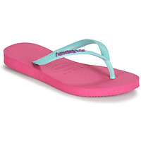 Παπούτσια Κορίτσι Σαγιονάρες Havaianas HAVAIANAS SLIM LOGO Pink / Mπλε