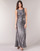 Υφασμάτινα Γυναίκα Μακριά Φορέματα Lauren Ralph Lauren SLEEVELESS EVENING DRESS GUNMETAL Grey / Silver
