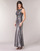 Υφασμάτινα Γυναίκα Μακριά Φορέματα Lauren Ralph Lauren SLEEVELESS EVENING DRESS GUNMETAL Grey / Silver