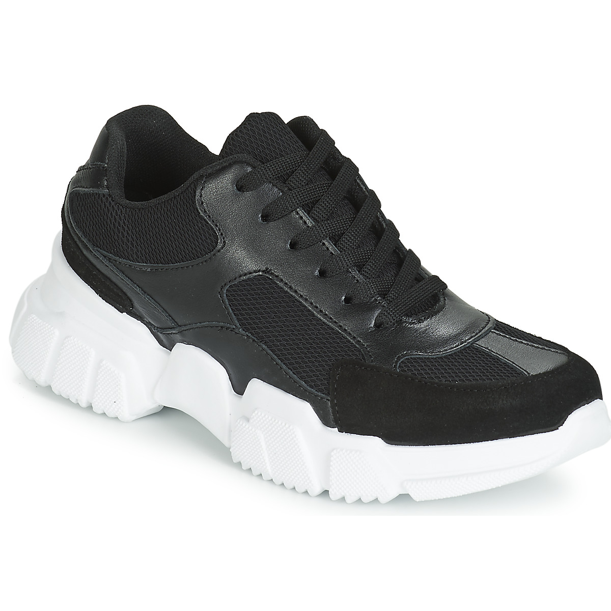 Παπούτσια Γυναίκα Χαμηλά Sneakers Yurban JILIBELLE Black / Άσπρο