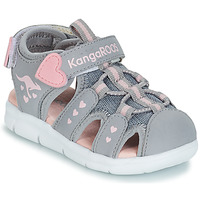 Παπούτσια Κορίτσι Σπορ σανδάλια Kangaroos K-MINI Grey / Ροζ