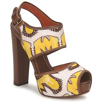 Παπούτσια Γυναίκα Σανδάλια / Πέδιλα Missoni TM81 Brown / Beige / Yellow