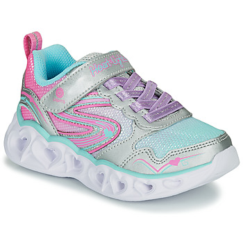 Παπούτσια Κορίτσι Χαμηλά Sneakers Skechers HEART LIGHTS Silver / Ροζ / Led