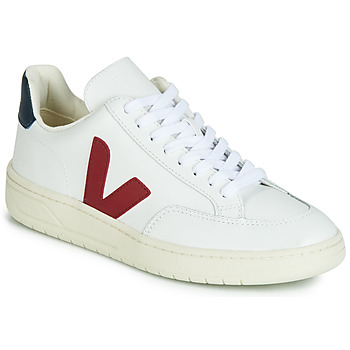 Παπούτσια Χαμηλά Sneakers Veja V-12 LEATHER Άσπρο / Μπλέ / Red