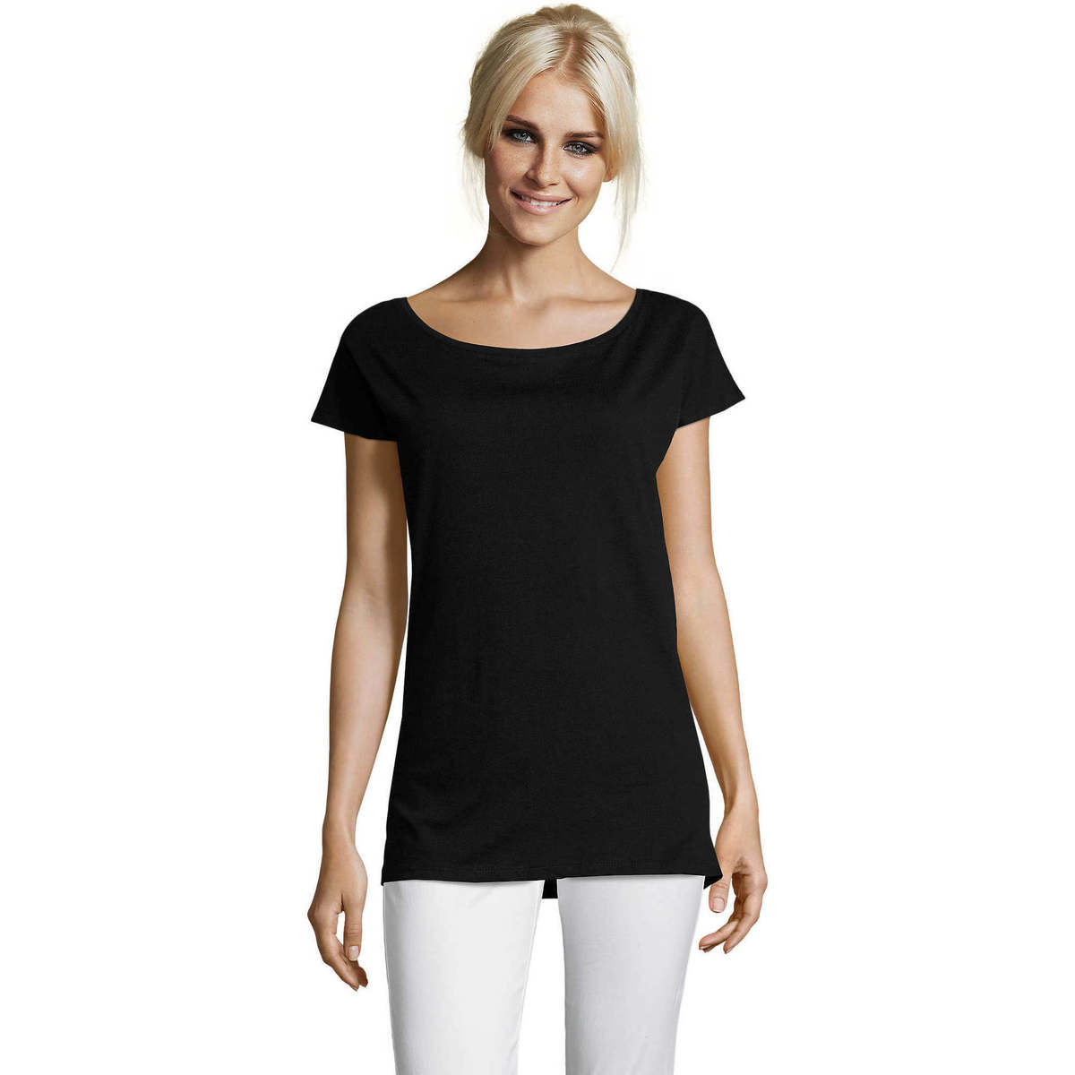 Υφασμάτινα Γυναίκα T-shirt με κοντά μανίκια Sols MARYLIN STYLE KIMONO Black