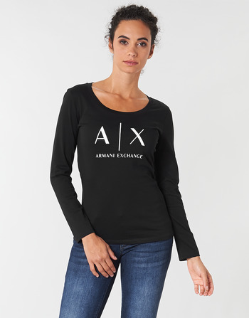 Υφασμάτινα Γυναίκα Μπλουζάκια με μακριά μανίκια Armani Exchange 8NYTDG-YJ16Z-1200 Black