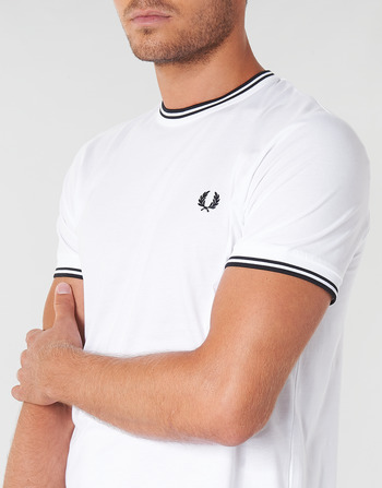Fred Perry TWIN TIPPED T-SHIRT Άσπρο