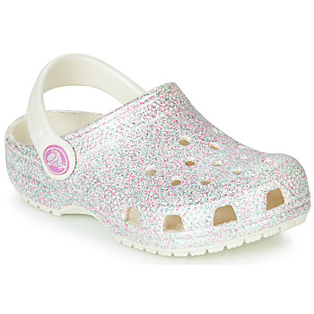 Παπούτσια Κορίτσι Σαμπό Crocs CLASSIC GLITTER CLOG K Άσπρο