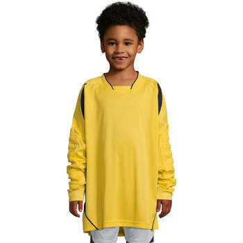Υφασμάτινα Παιδί Μπλουζάκια με μακριά μανίκια Sols AZTECA KIDS  SPORTS Yellow