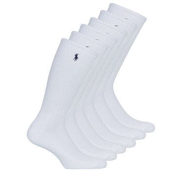 Εσώρουχα High socks Polo Ralph Lauren ASX110 6PK CR PP-CREW-6 PACK Άσπρο