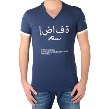 Υφασμάτινα Άνδρας T-shirt με κοντά μανίκια Hechbone Paris 50038 Μπλέ