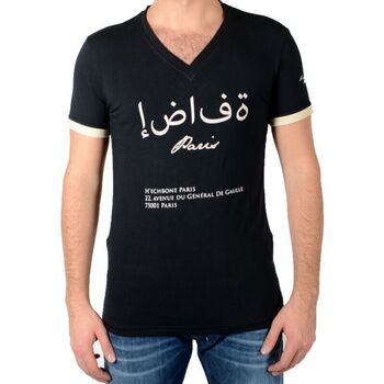 Υφασμάτινα Άνδρας T-shirt με κοντά μανίκια Hechbone Paris 50042 Black