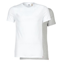Υφασμάτινα Άνδρας T-shirt με κοντά μανίκια Levi's SLIM 2PK CREWNECK 1 Άσπρο / Grey
