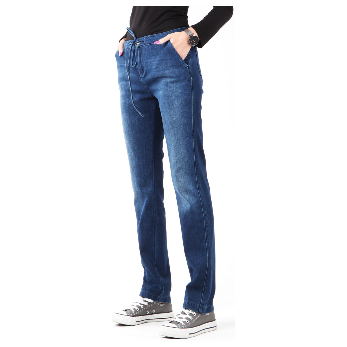 Υφασμάτινα Γυναίκα Skinny jeans Wrangler Slouchy Cosy Blue W27CGM82G Μπλέ