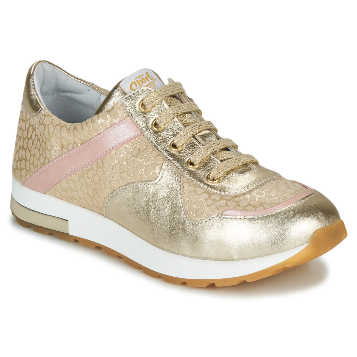 Παπούτσια Κορίτσι Χαμηλά Sneakers GBB LELIA Beige / Gold