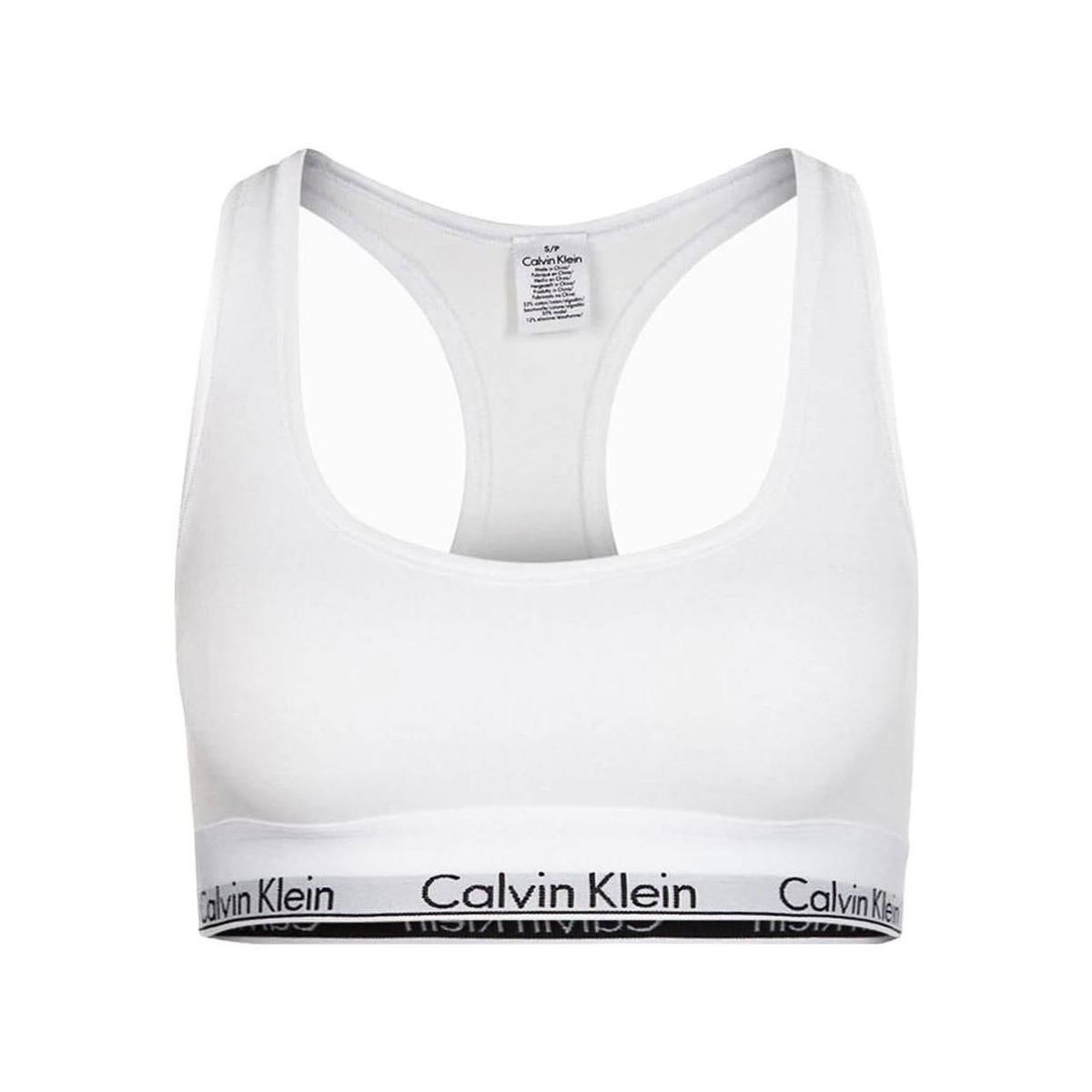 Υφασμάτινα Γυναίκα Αθλητικά μπουστάκια  Calvin Klein Jeans  Άσπρο
