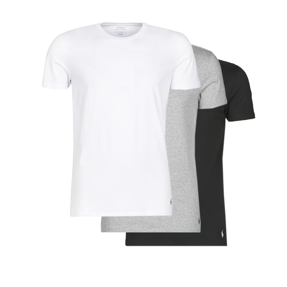 Υφασμάτινα Άνδρας T-shirt με κοντά μανίκια Polo Ralph Lauren 3 PACK CREW UNDERSHIRT Black / Grey / Άσπρο