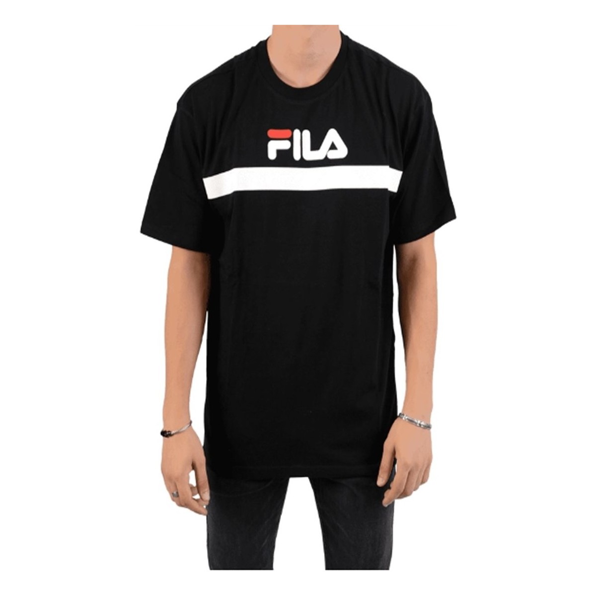 Υφασμάτινα Άνδρας T-shirts & Μπλούζες Fila ANATOLI TEE Black
