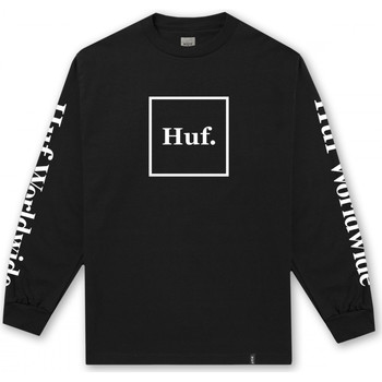 Υφασμάτινα Άνδρας T-shirts & Μπλούζες Huf T-shirt domestic ls Black