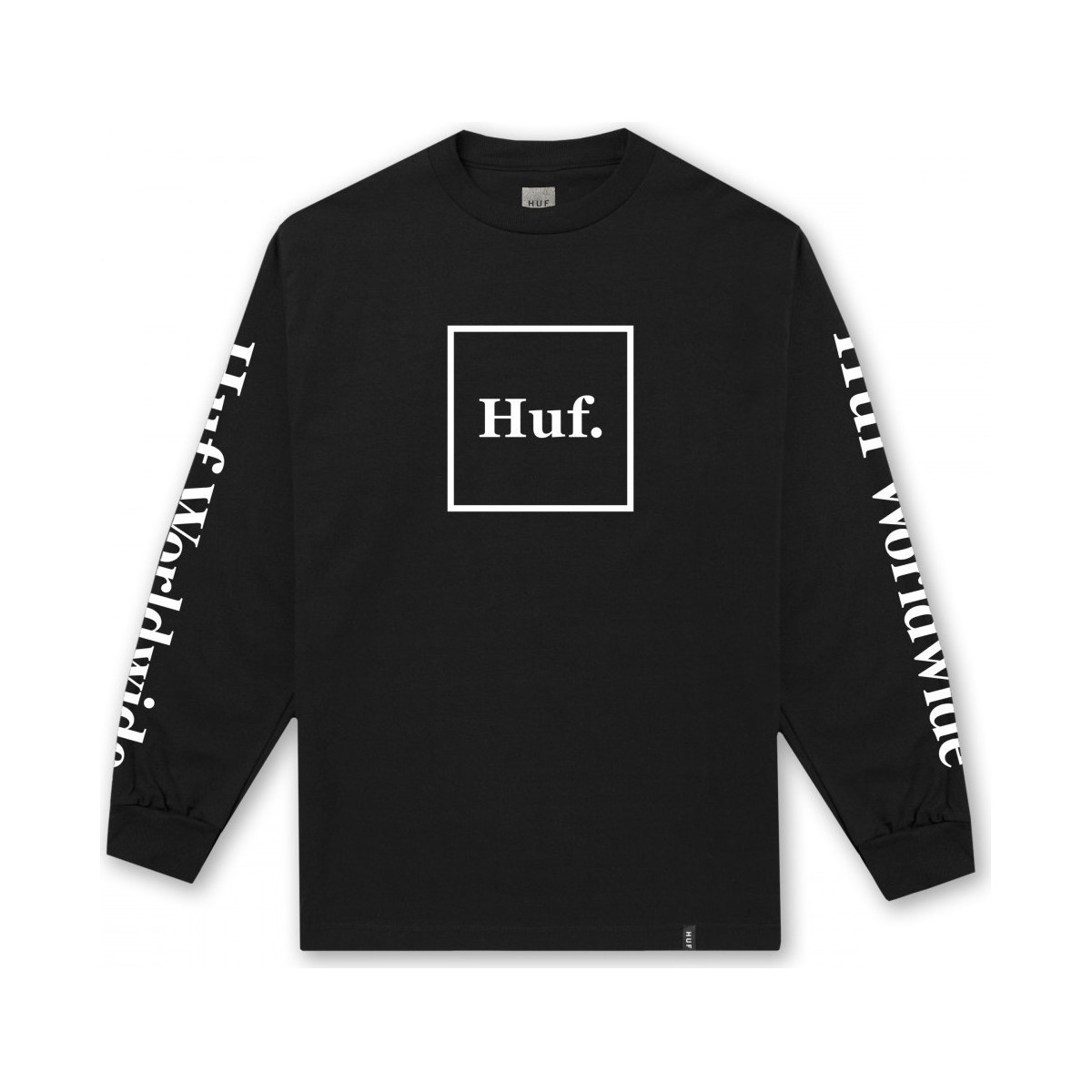 Υφασμάτινα Άνδρας T-shirts & Μπλούζες Huf T-shirt domestic ls Black