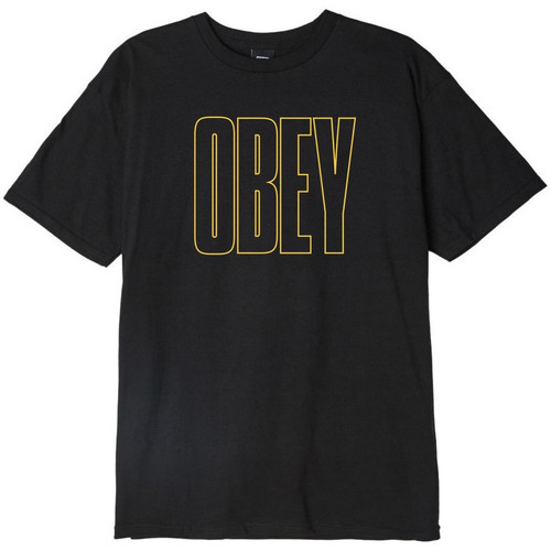 Υφασμάτινα Άνδρας T-shirts & Μπλούζες Obey worldwide line Black