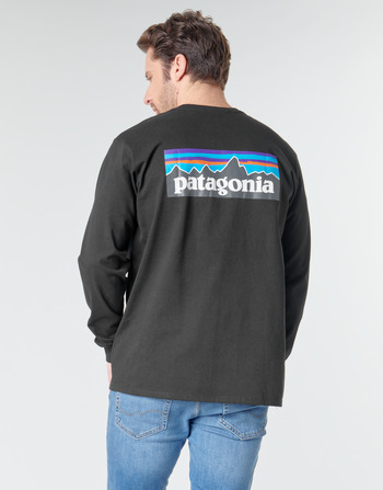Υφασμάτινα Άνδρας Μπλουζάκια με μακριά μανίκια Patagonia M'S L/S P-6 LOGO RESPONSIBILI-TEE Black