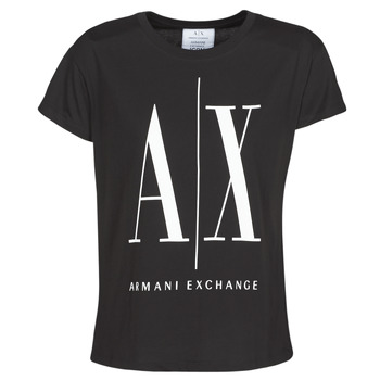 Υφασμάτινα Γυναίκα T-shirt με κοντά μανίκια Armani Exchange HELIEK Black