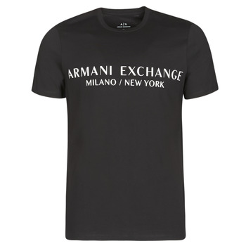 Υφασμάτινα Άνδρας T-shirt με κοντά μανίκια Armani Exchange HULI Black