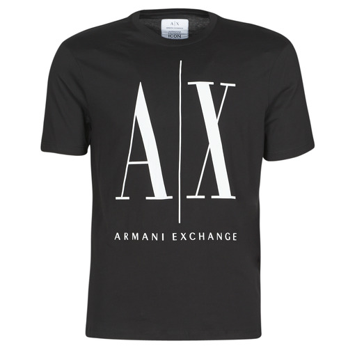 Υφασμάτινα Άνδρας T-shirt με κοντά μανίκια Armani Exchange HULO Black