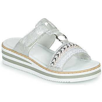 Παπούτσια Γυναίκα Τσόκαρα Rieker CLOZ Silver / Άσπρο