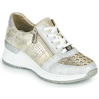 Παπούτσια Γυναίκα Χαμηλά Sneakers Rieker LEA Gold / Silver