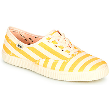 Παπούτσια Γυναίκα Χαμηλά Sneakers Victoria NUEVO RAYAS Yellow / Άσπρο
