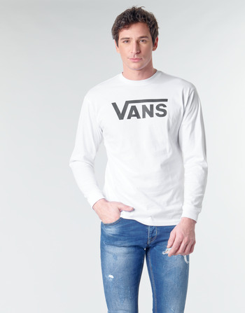 Υφασμάτινα Άνδρας Μπλουζάκια με μακριά μανίκια Vans VANS CLASSIC Άσπρο