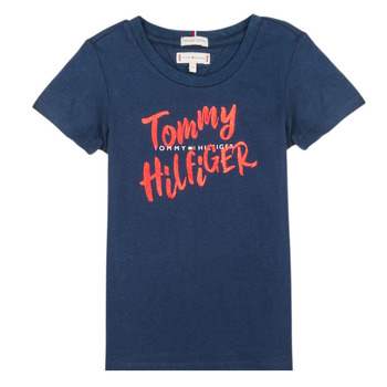 Υφασμάτινα Κορίτσι T-shirt με κοντά μανίκια Tommy Hilfiger KG0KG05030 Marine