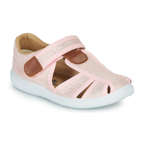 Παπούτσια Κορίτσι Σανδάλια / Πέδιλα Citrouille et Compagnie GUNCAL Ροζ / Μεταλικό
