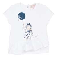 Υφασμάτινα Κορίτσι T-shirt με κοντά μανίκια Lili Gaufrette NALIOS Άσπρο