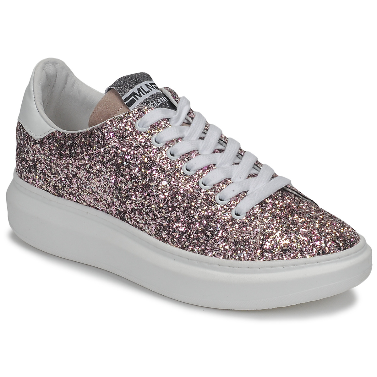 Παπούτσια Γυναίκα Χαμηλά Sneakers Meline GEYSI Glitter / Ροζ