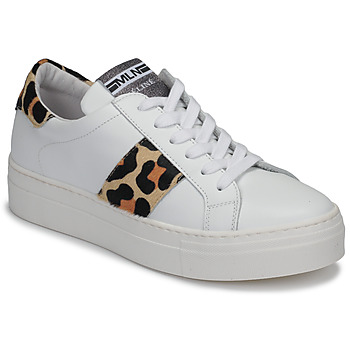 Παπούτσια Γυναίκα Χαμηλά Sneakers Meline GETSET Άσπρο / Leopard