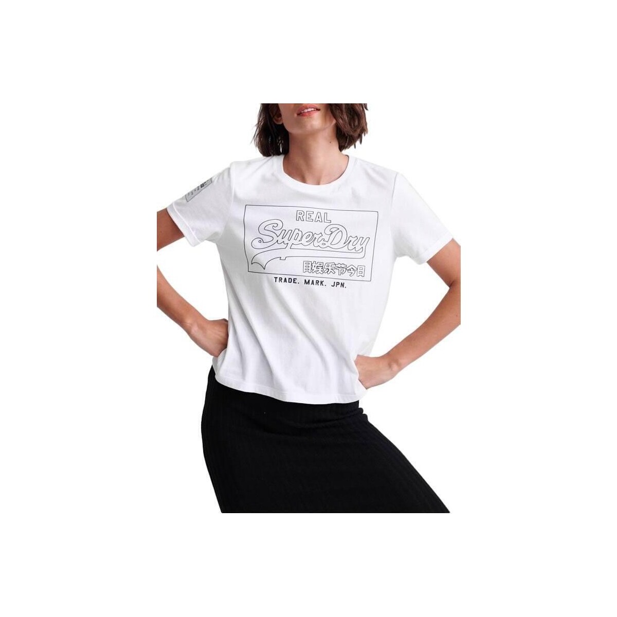 Υφασμάτινα Γυναίκα T-shirts & Μπλούζες Superdry  Άσπρο