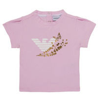 Υφασμάτινα Κορίτσι T-shirt με κοντά μανίκια Emporio Armani Adrian Ροζ