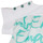 Υφασμάτινα Κορίτσι T-shirt με κοντά μανίκια Emporio Armani Anas Άσπρο / Μπλέ