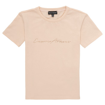 Υφασμάτινα Κορίτσι T-shirt με κοντά μανίκια Emporio Armani Armel Ροζ