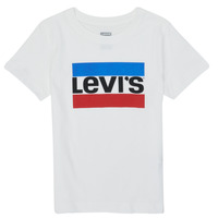 Υφασμάτινα Αγόρι T-shirt με κοντά μανίκια Levi's SPORTSWEAR LOGO TEE Άσπρο