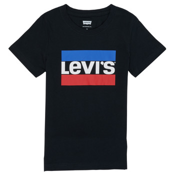 Υφασμάτινα Αγόρι T-shirt με κοντά μανίκια Levi's SPORTSWEAR LOGO TEE Black
