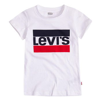 Υφασμάτινα Κορίτσι T-shirt με κοντά μανίκια Levi's SPORTSWEAR LOGO TEE Άσπρο