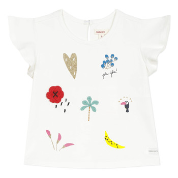 Υφασμάτινα Κορίτσι T-shirt με κοντά μανίκια Catimini NADEGE Άσπρο