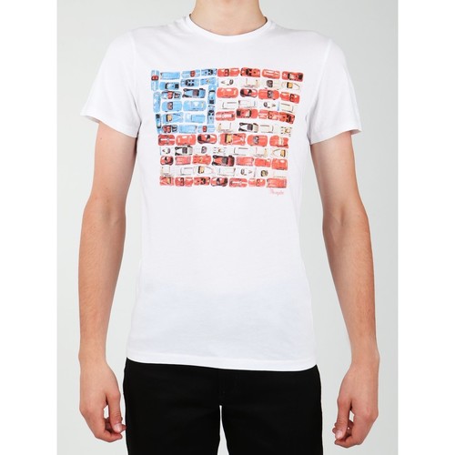 Υφασμάτινα Άνδρας T-shirts & Μπλούζες Wrangler S/S Modern Flag Tee W7A45FK12 Άσπρο